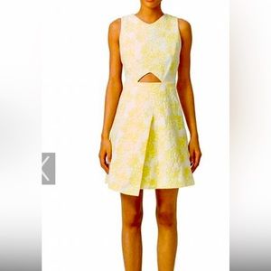 Shoshanna Yellow Meringue Kelsey cutout dress SZ 8